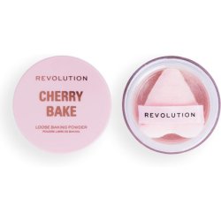 Makeup Revolution Y2K Baby Cherry Bake Loose Powder & Puff Face Baking Powder with Applicator Universal Shade Cherry