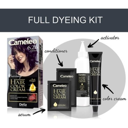 Cameleo Permanent Hair Colour Cream Aubergine Intensive Color & Protection 5 Oils Omega Plus Acids Professional