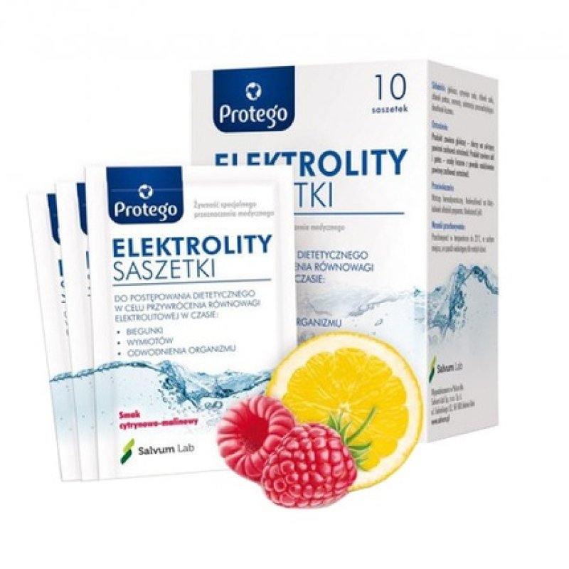 Protego Electrolyte Sachets Lemon and Raspberry - Pack of 10