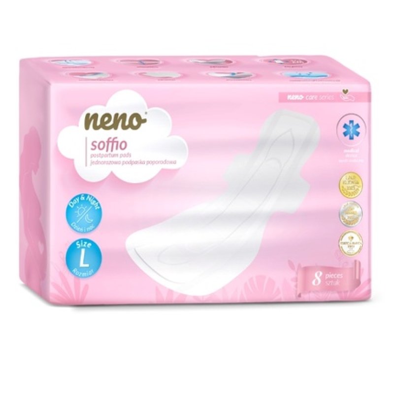 Neno Soffio Disposable Postpartum Pads, 8 Pieces