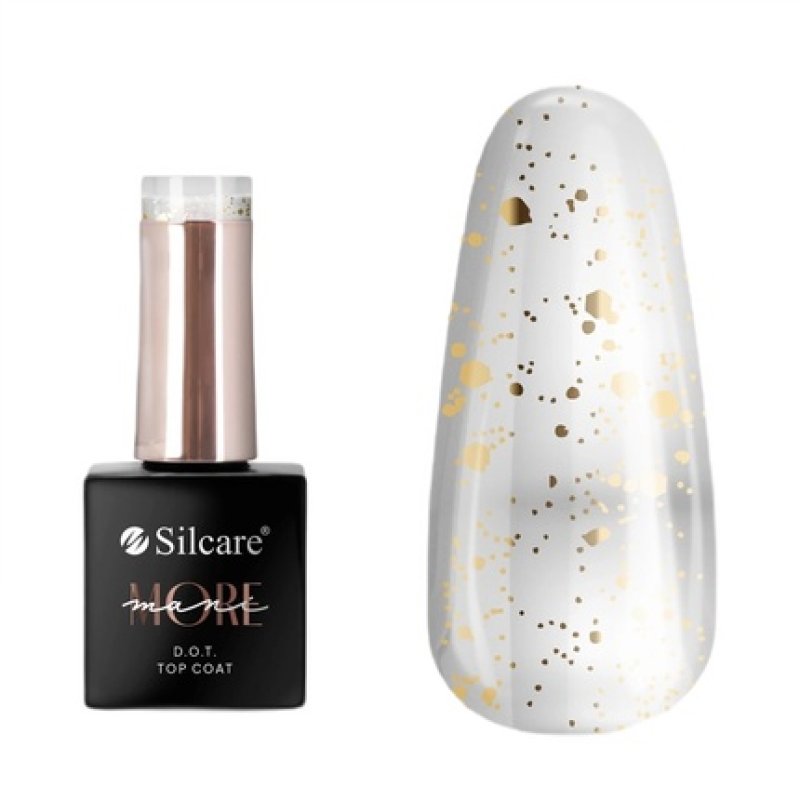 Silcare Mani More Dot Top Coat For Nails Gold 10g