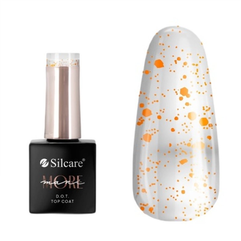 Silcare Mani More Dot Top Coat For Nails Orange 10g