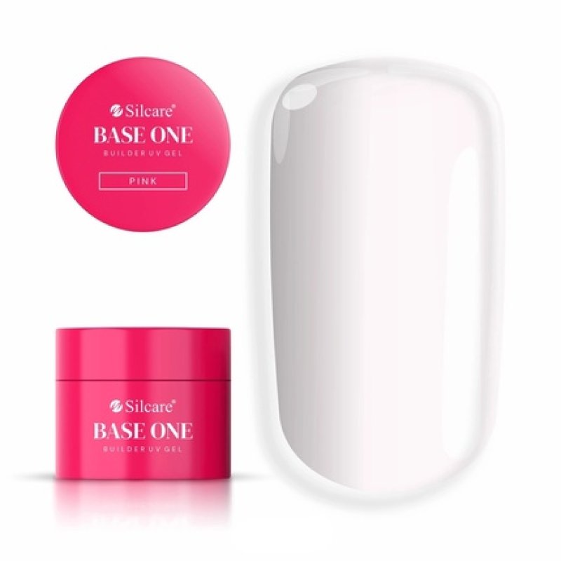 Silcare Base One Builder Gel Pink 50g - Perfect For Nail Enhancement