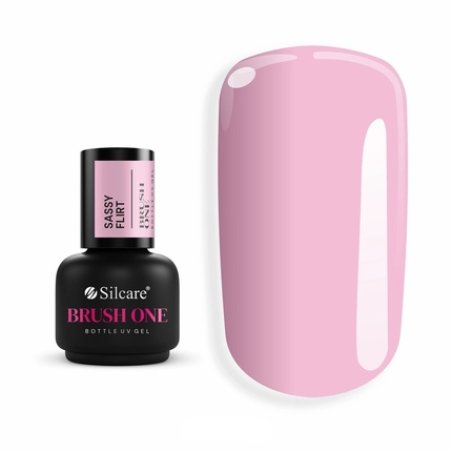 Silcare Brush One Bottle Gel Building Gel In A Bottle With Brush Sassy Flirt 15g