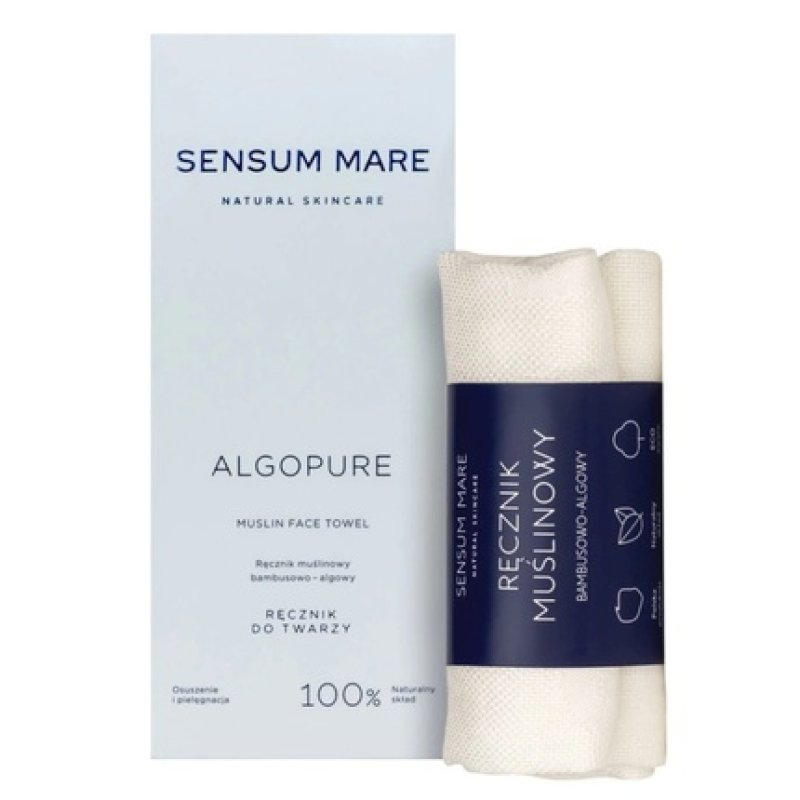 Sensum Mare Algopure Muslin Face Towel - Bamboo And Algae Fabric