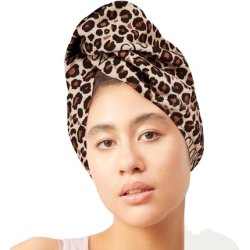 Hair Turban Towel Microfiber Quick Dry Hair Twist with Buttons