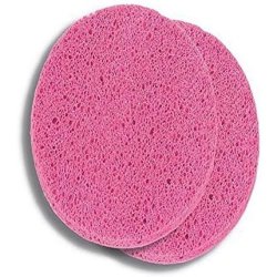 Donegal Face Accessories Deep Cleansing Facial Cellulose Sponge Pads 2pcs Pink