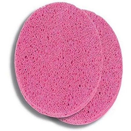 Donegal Face Accessories Deep Cleansing Facial Cellulose Sponge Pads 2pcs Pink
