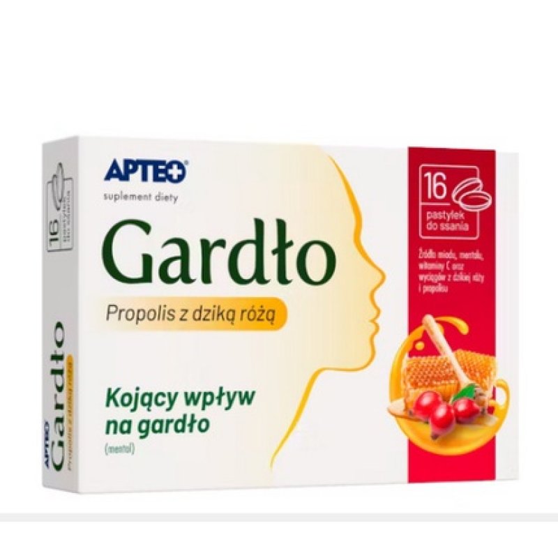 Gardo Throat Propolis 16 Lozenges Sore Throat Honey Wild Rose Vitamin C