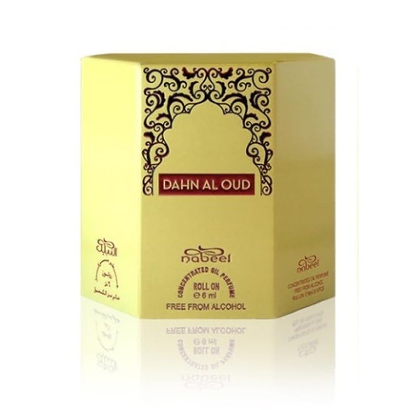 Nabeel Perfumes Dahn Al Oud Concentrated Roll-On Oil Alcohol-Free 6 x 6ml - Pack of 6