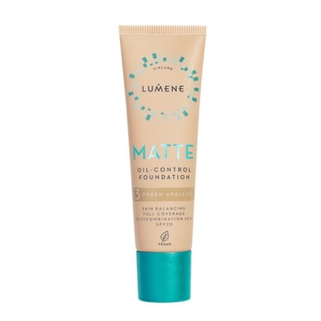 Lumene Matte Oil-Control Foundation Spf20 3 Fresh Apricot 30ml
