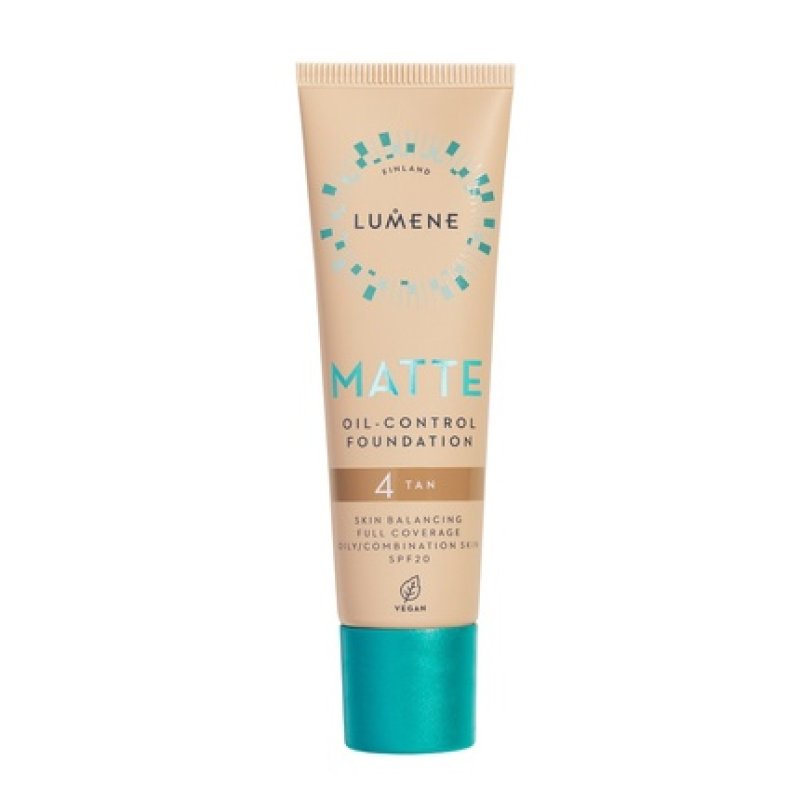Lumene Matte Oil-Control Foundation Spf20 4 Tan 30ml