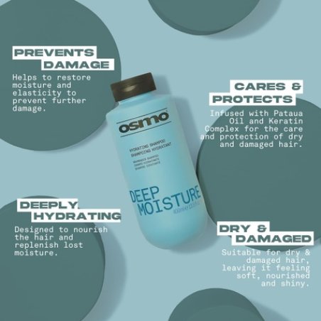 Osmo Deep Moisture Shampoo with Keratin Complex and Pataua Oil