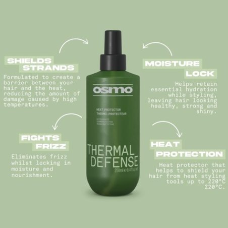 Osmo Thermal Defense Heat Protectant Spray Frizz-Free Results Vegan 250ml