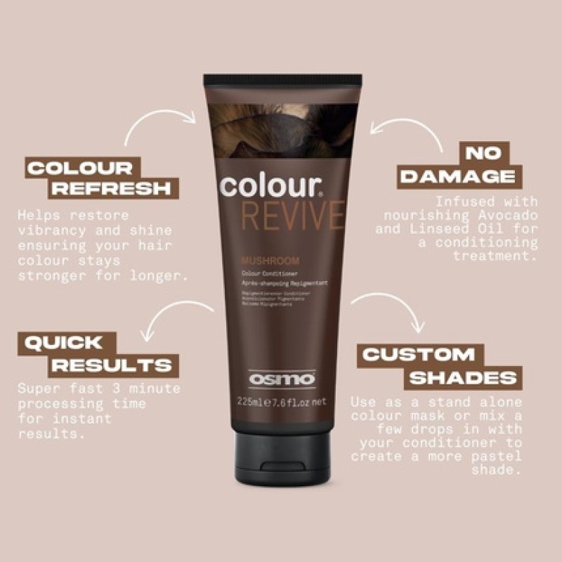 Osmo Color Revive Mushroom Cool Ashy Brown Conditioning Toning Mask Vegan