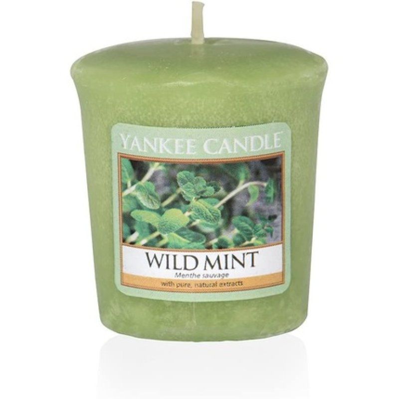 Yankee Candle Wild Mint Votive Candle, Wax, Green, 4.7 X 4.5 X 5 Cm