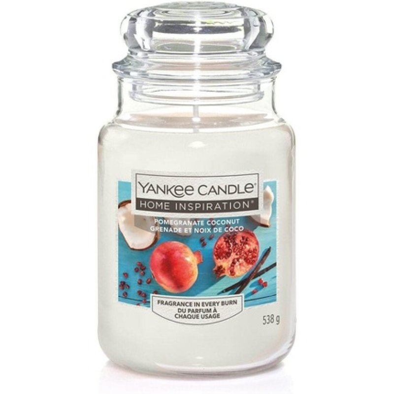 Yankee Candle Pomegrante Coconut - Large Jar - Fresh Tropical Fruity Fragrance
