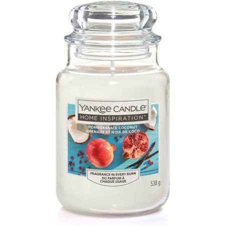 Yankee Candle Pomegrante Coconut - Large Jar - Fresh Tropical Fruity Fragrance
