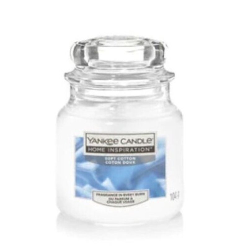 Yankee Candle Soft Cotton Home Inspiration Small Jar 3.7oz 104g - New