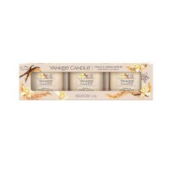 Yankee Candle Vanilla Crème Brulee bougie en cire Rond Vanille Beige 3 pièce(s)