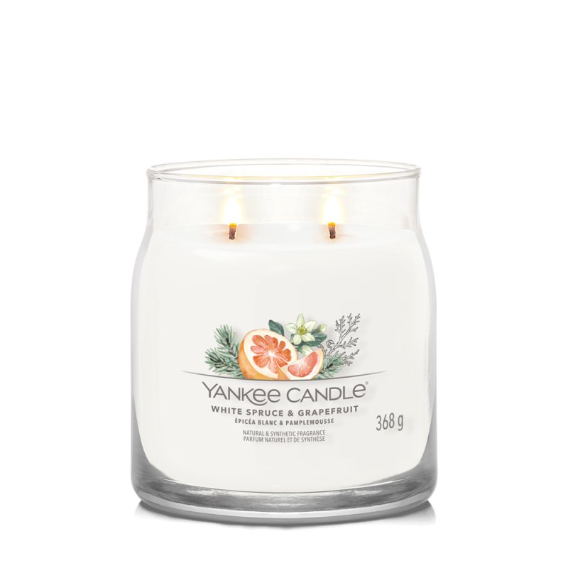 Yankee Candle White Spruce & Grapefruit Medium Jar