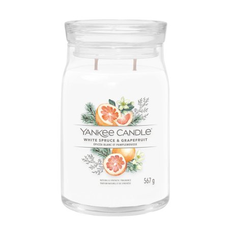 Yankee Candle Signature Twin Wick White Spruce & Grapefruit 567g Large