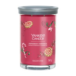 Yankee Candle Signature Scented Candle Peppermint Pinwheels Large Tumbler Candle with Double Wicks Soy Wax Blend Long