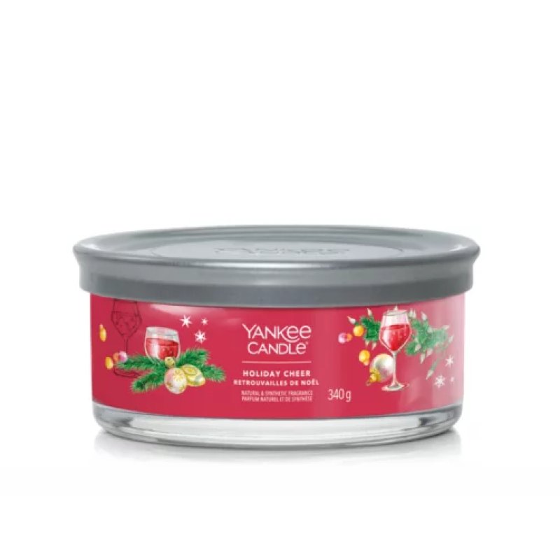 Yankee Candle 1743363E bougie en cire Rond Fruité Rouge, Argent 1 pièce(s)