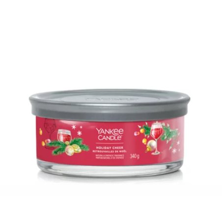 Yankee Candle 1743363E bougie en cire Rond Fruité Rouge, Argent 1 pièce(s)