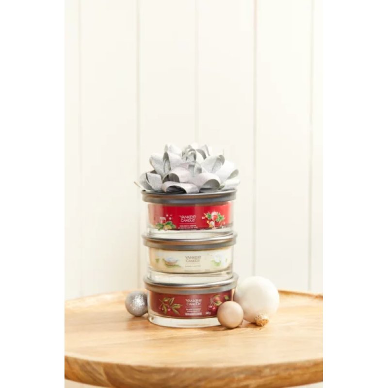 Yankee Candle 1743363E bougie en cire Rond Fruité Rouge, Argent 1 pièce(s)