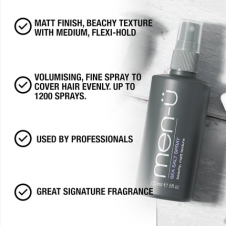 Men-U Sea Salt Spray 150ml Men's Hair Spray Volumizing Flexible Hold