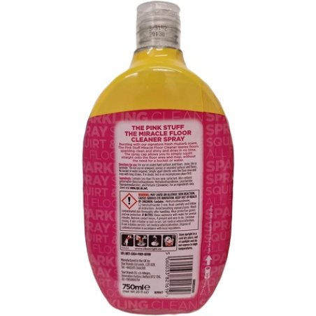 THE PINK STUFF Miracle Direct to Floor Cleaner Squirt & Mop 750ml Quick Dry Formula Vegan-Friendly Suitable for All