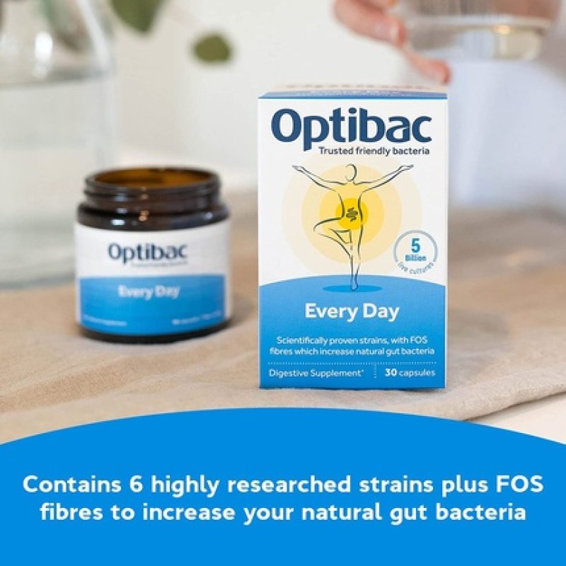 OptiBac For Every Day Natural Probiotic Supplement 30 Capsules