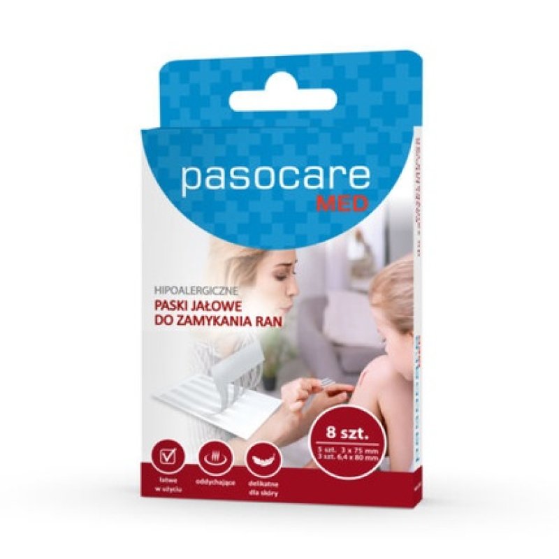 Pasocare Med Sterile Wound Closure Strips 8 Pieces