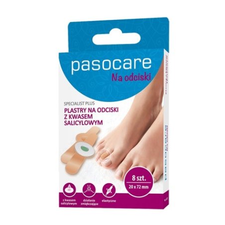 Paso Care Specialist Plus Corns Plasters With Salicylic Acid - 20 X 72 Mm, 8 Pieces