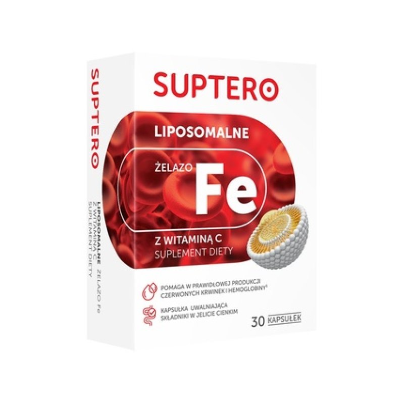 Suptero Liposomal Iron With Vitamin C, 30 Capsules