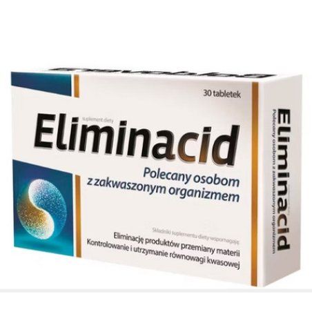 Eliminacid 30 Tablets Water Excretion Acid Balance Kidney Detox