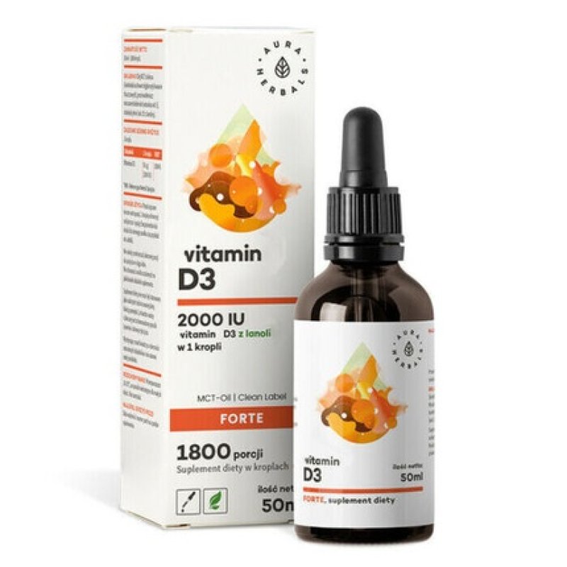 High Dose Vitamin D3 2000 IU Drops 50ml - Vegetarian
