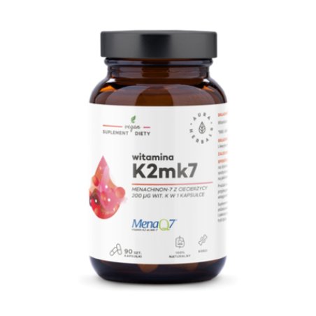 Aura Herbals Vitamin K2MK7 MenaQ7 200μg 90 Capsules