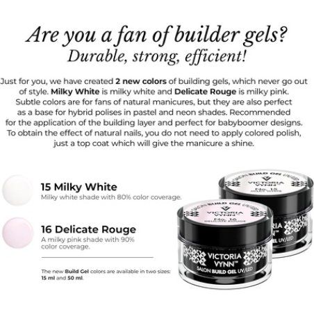 Victoria Vynn Build Gel UV/LED Gel Builder Nails Building Extension 15ml No. 16 Delicate Rouge
