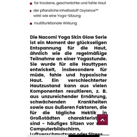 Nacomi Skin Glow Oxygen Cream Dry, Dull Dull Skin Anti-Wrinkle 50ml