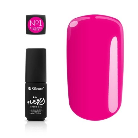 Silcare Flexy Uv/Led Hybrid Gel Nail Polish 1 Magenta 4.5g