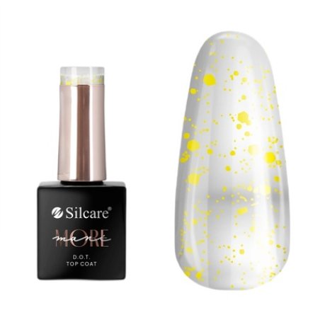 Silcare Mani More Dot Top Coat For Nails Yellow 10g
