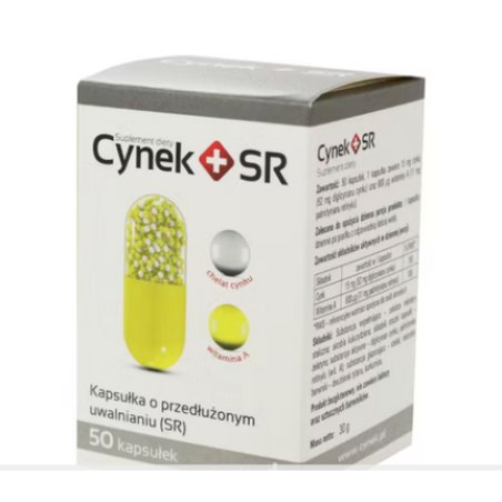 CYNEK SR 50 Capsules Zinc Vitamin A - Immune System Hair Skin Nails