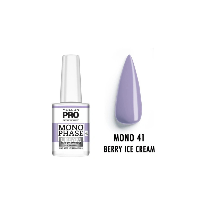 Mollon Pro Mol Monophase 41 - Berry Ice Cream Uv/Led Nail Polish, 10ml