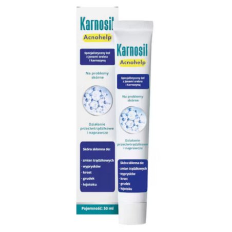 KARNOSIL ACNOHELP GEL 50ml Acne Skin Eczema Pimples Seborrhea