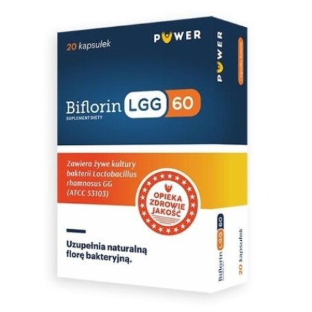 BiFlorin LGG 20 Capsules with Lactobacillus rhamnosus GG Bacteria