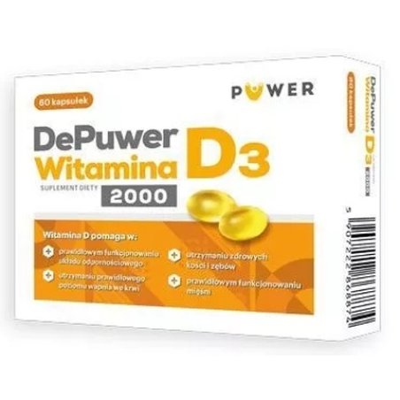 Depuwer Vitamin D3 2000 Iu - 60 High-Potency Capsules For Immune Support And Bone Health