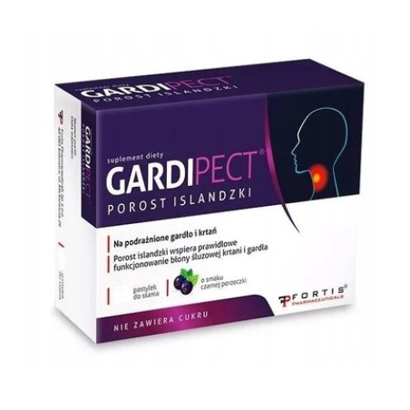Gardipect Icelandic Lichen With Blackcurrant Flavor - 24 Tablets