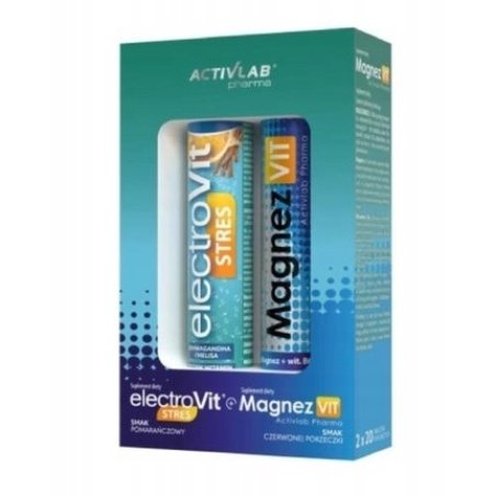 Activlab Pharma Electrovit Stress Orange And Magnezvit Black Currant - 20 Tablets Each